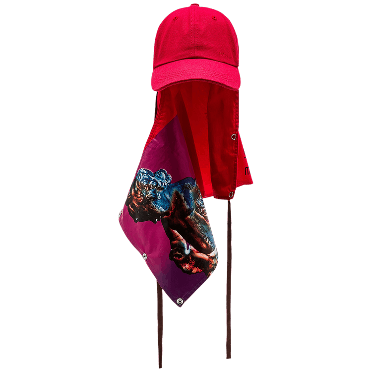 Raf Simons Baseball Cap With Attachment 'Red'