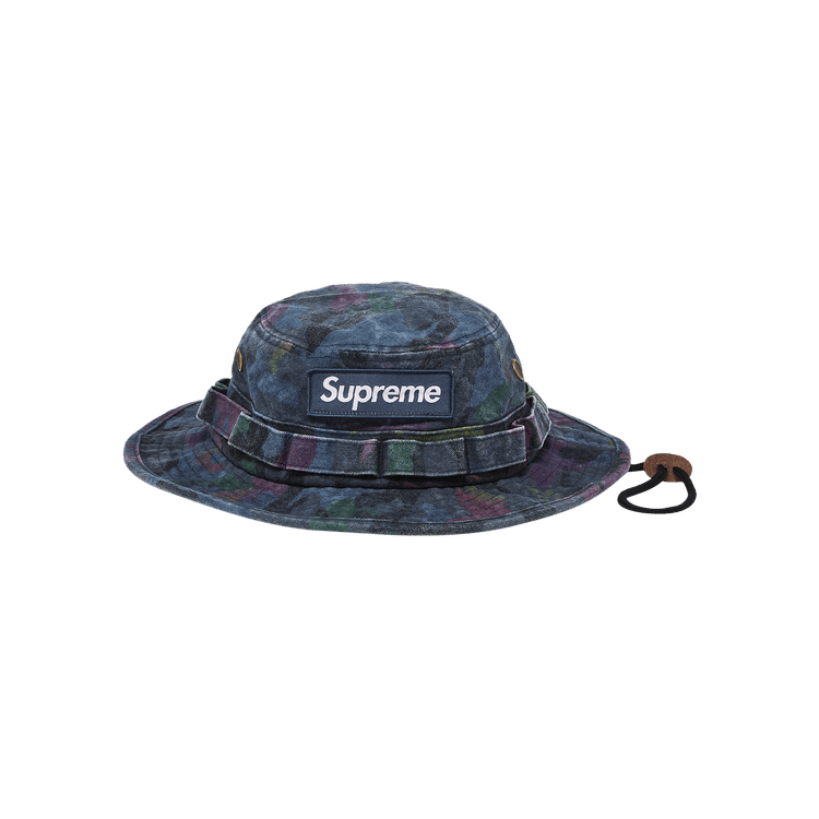 Supreme Washed Canvas Boonie 'Navy Camo'