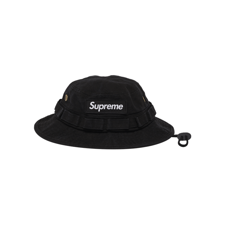 Supreme Washed Canvas Boonie 'Black'