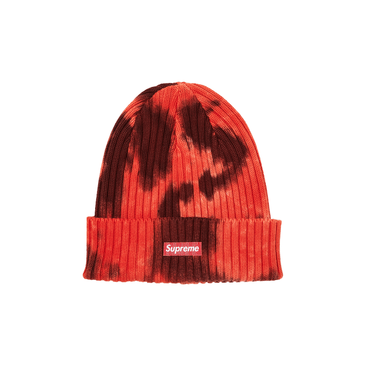 Supreme Overdyed Beanie 'Splatter Red'