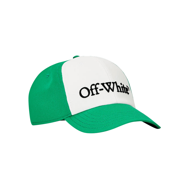 Off-White Drill Logo Bookish Baseball Cap 'White/Kelly Green'
