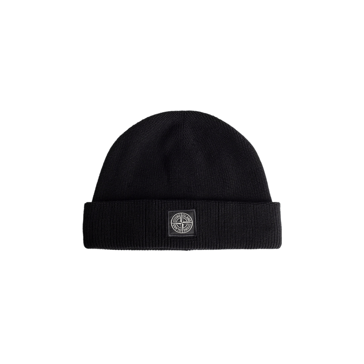 Stone Island Logo Patch Beanie 'Black'