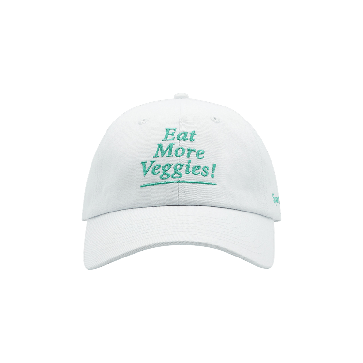 Sporty & Rich Eat More Veggies Hat 'White/Amalfi Green'