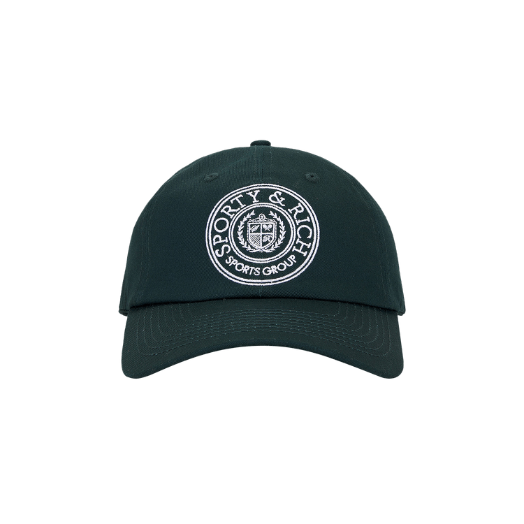 Sporty & Rich Connecticut Crest Hat 'Forest/White'