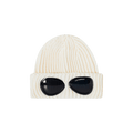 C.P. Company Extrafine Merino Wool Goggle Beanie 'Gauze White'