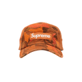Supreme Washed Canvas Camp Cap 'Orange Camo'