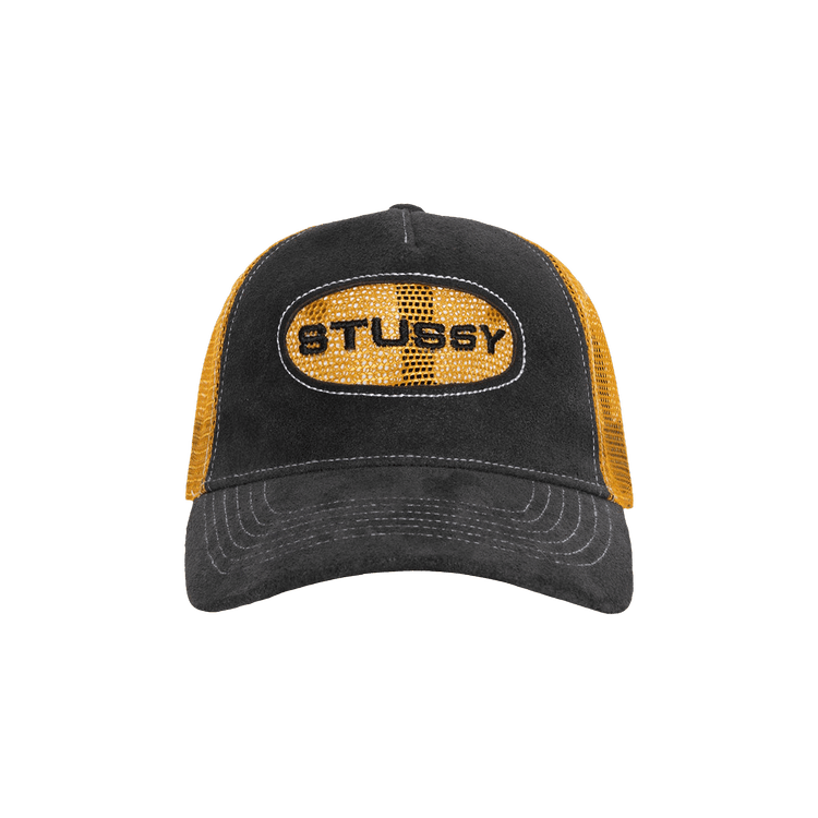 Stussy Low Pro Trucker Cut-Out Leather Snapback 'Honey'