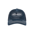 Stussy Low Pro Trucker Cut-Out Leather Snapback 'Navy'