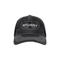 Stussy Low Pro Trucker Cut-Out Leather Snapback 'Black'