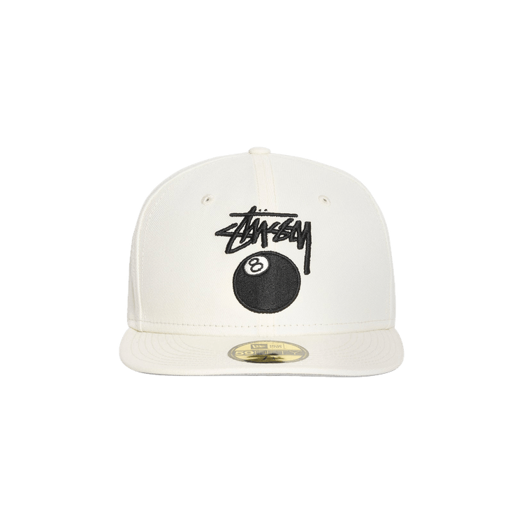 Stussy New Era 59Fifty 8 Ball Stock 'Bone'
