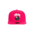 Stussy New Era 59Fifty 8 Ball Stock 'Magenta'