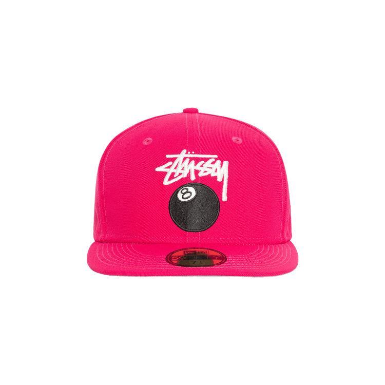 Stussy New Era 59Fifty 8 Ball Stock 'Magenta'