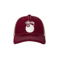 Stussy Low Pro Trucker 8 Ball Snapback 'Wine'