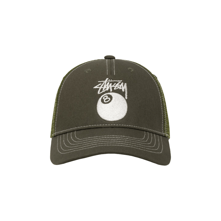 Stussy Low Pro Trucker 8 Ball Snapback 'Forest'