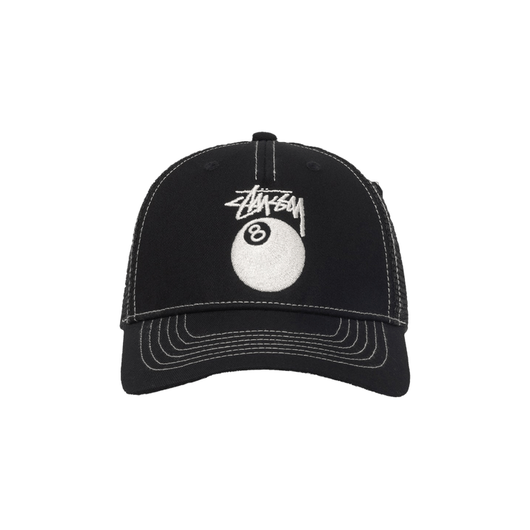 Stussy Low Pro Trucker 8 Ball Snapback 'Black'