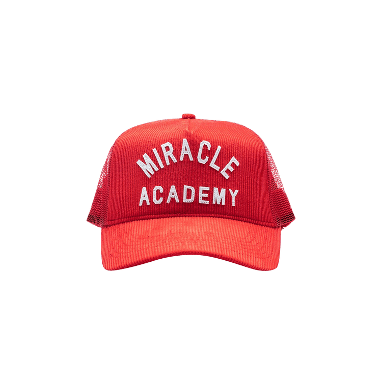 Nahmias Miracle Academy Corduroy Trucker Hat 'Cherry'