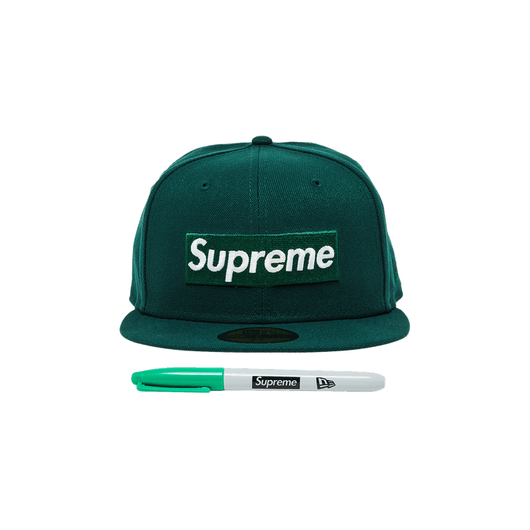 Supreme Sharpie Box Logo New Era 'Dark Green'