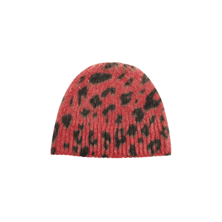 Dries Van Noten Animal Print Beanie 'Red'