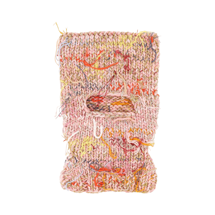 Maison Margiela Irregular Knit Wool Balaclava Hat 'Pink'