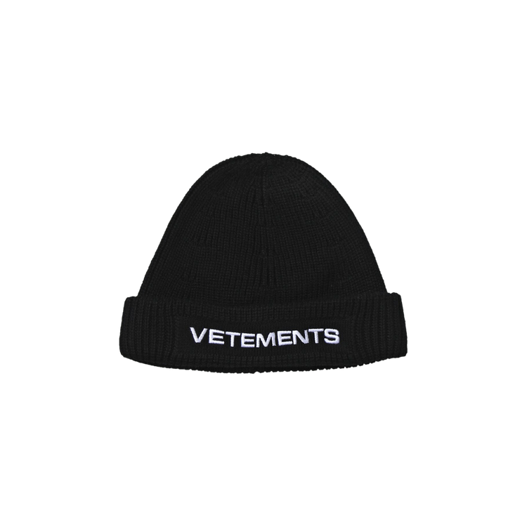 Vetements Logo Beanie 'Black'