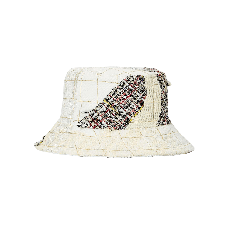 Who Decides War Tweed Patchwork Bucket Hat 'Cloud'