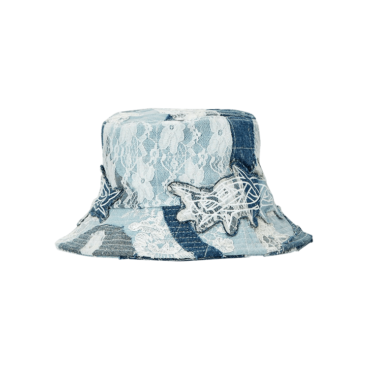 Who Decides War Thorn Wrapped Grid Bucket Hat 'Sky'