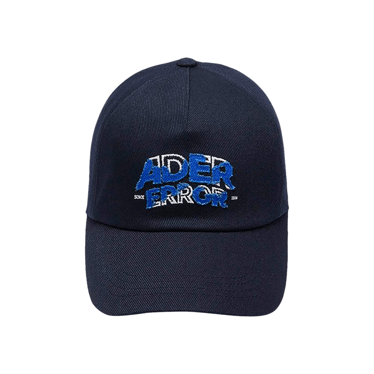 Ader Error Distressed Logo Cap 'Navy'