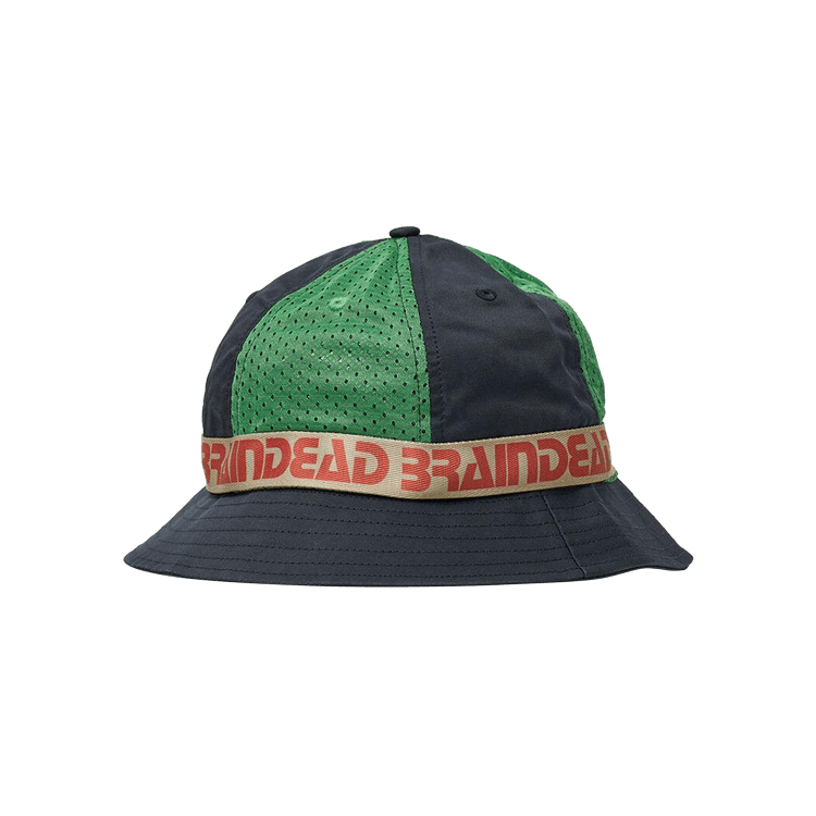 Brain Dead Vision Mesh Paneled Bucket Hat 'Navy/Multicolor'