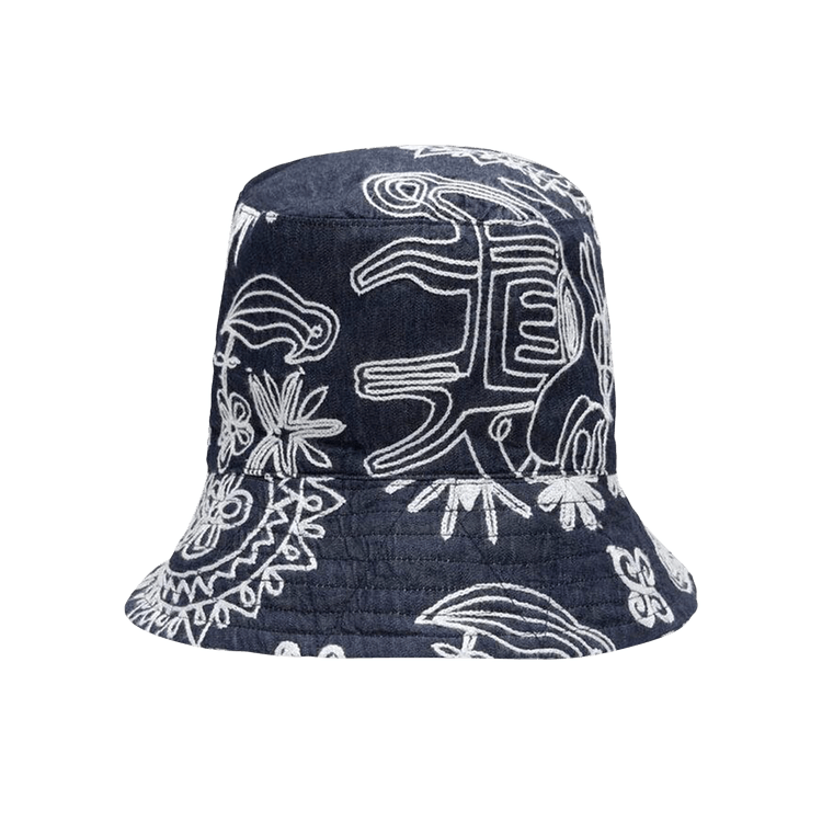 Engineered Garments Floral Print Bucket Hat 'Indigo'