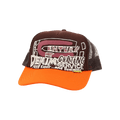 Kapital Century Denim Coating Service Truck Hat 'Orange/Brown'