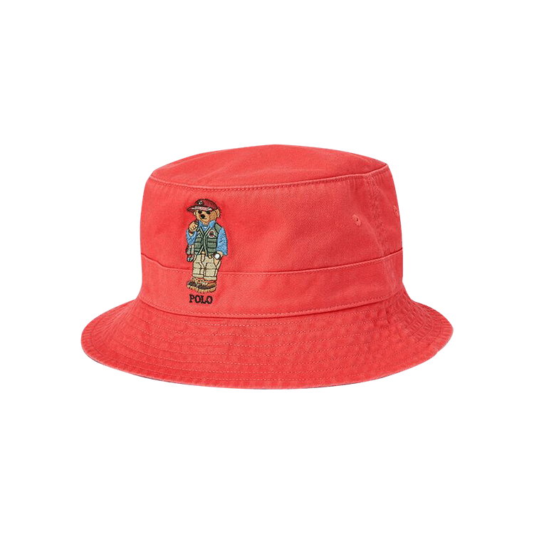 Polo Ralph Lauren Fishing Bear Bucket Hat 'Red Reef'
