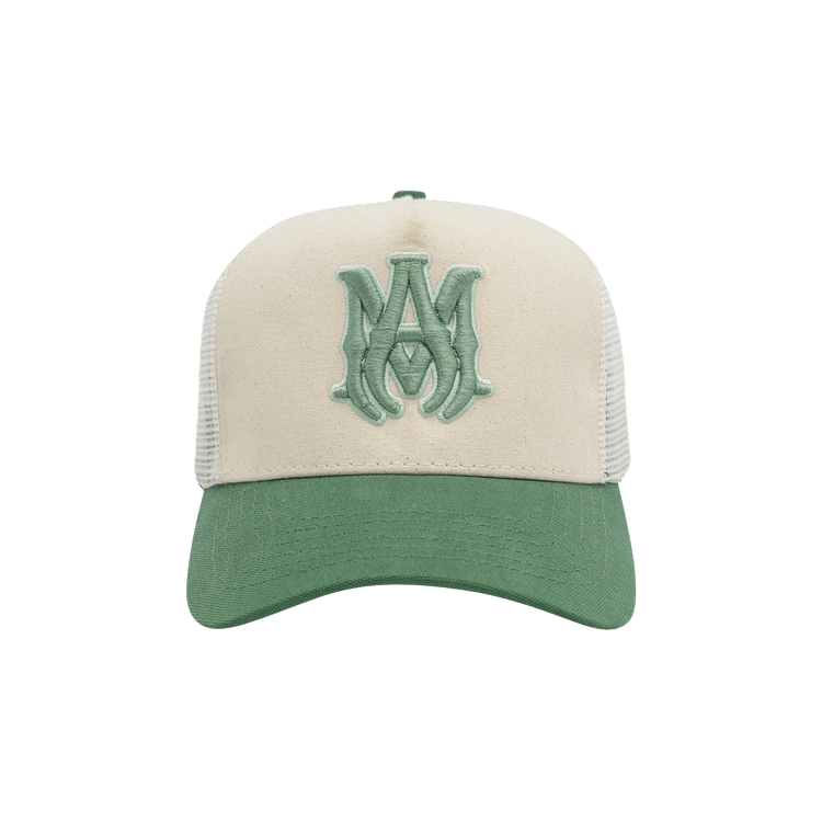 Amiri Two Tone MA Trucker Hat 'Natural Mineral Green'