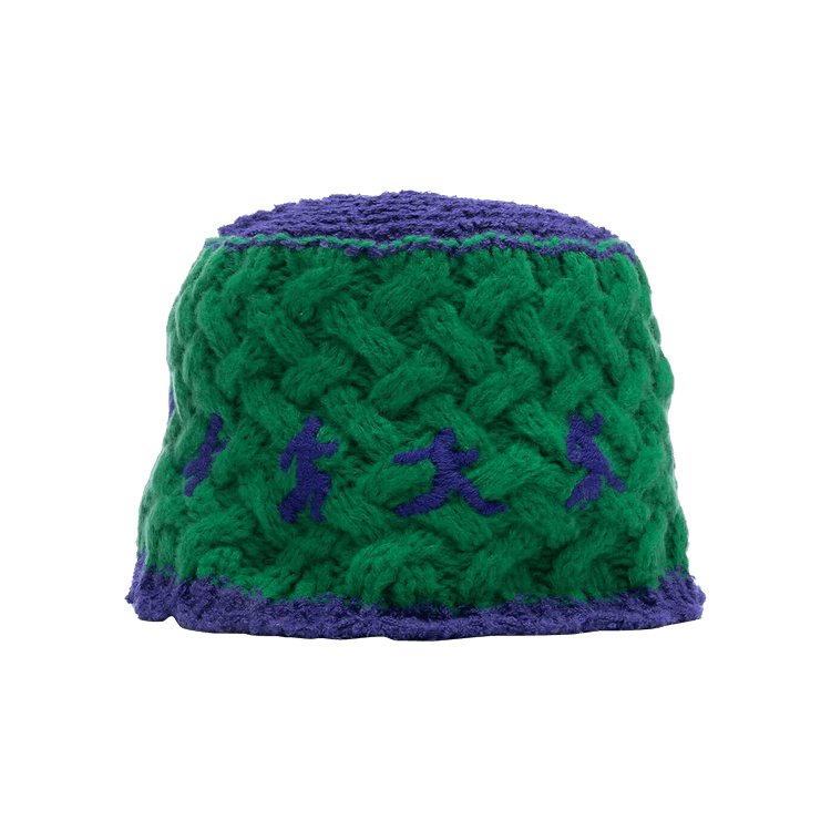 KidSuper Running Man Crochet Hat 'Green/Blue'