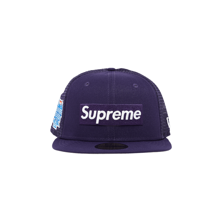 Supreme Box Logo Mesh Back New Era 'Purple'