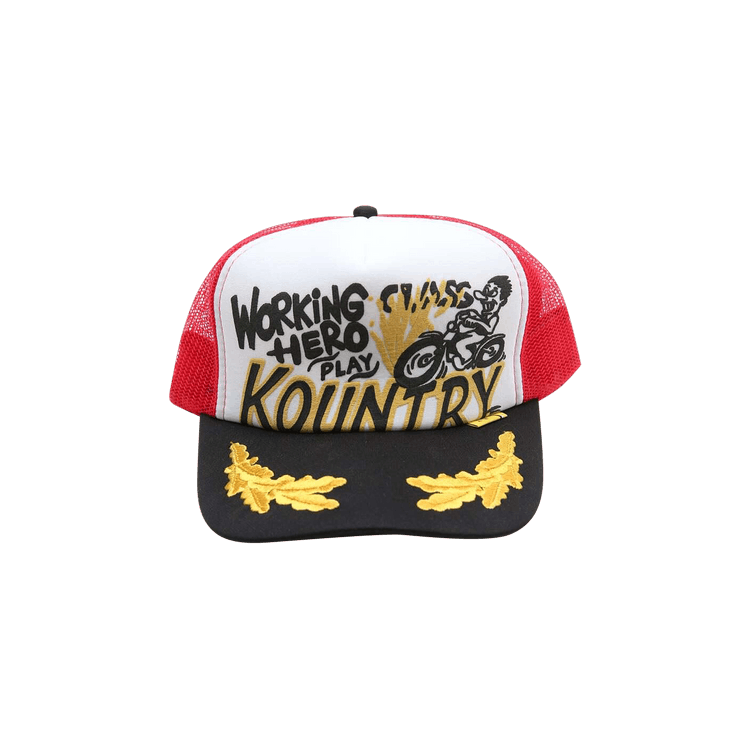 Kapital Kountry Racer Trucker Cap 'White/Red'