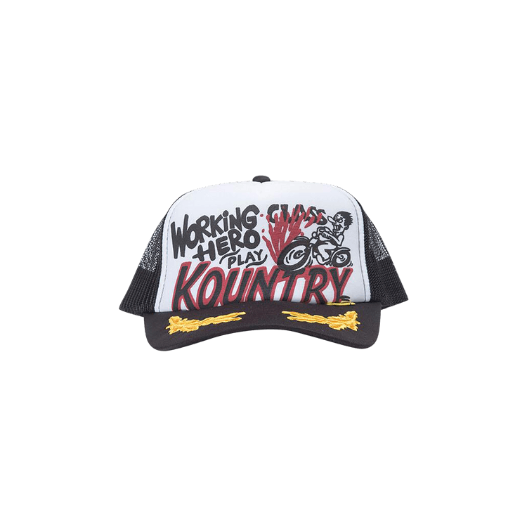 Kapital Kountry Racer Trucker Cap 'White/Black'