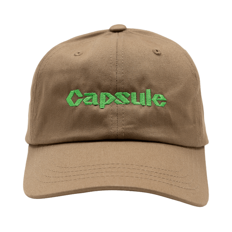 Capsule Classic Logo Baseball Hat 'Khaki/Neon Green'