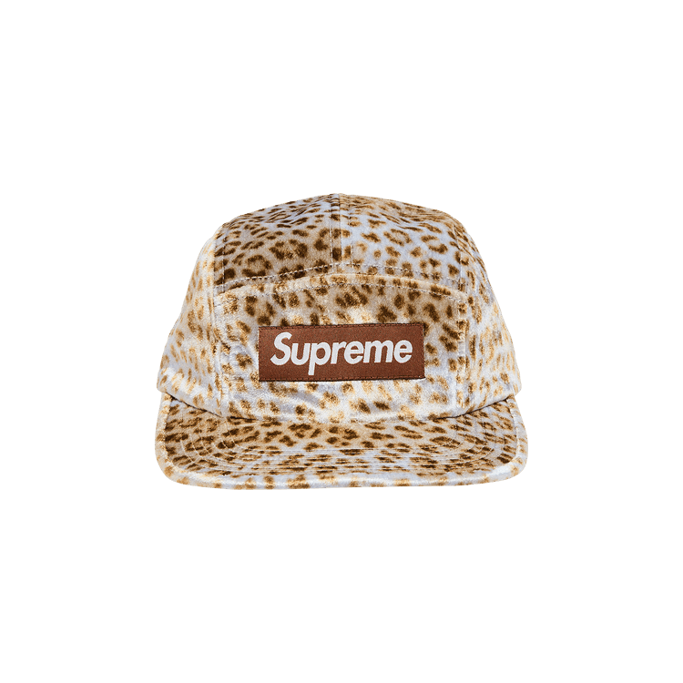 Supreme Leopard Velvet Camp Cap 'Tan'