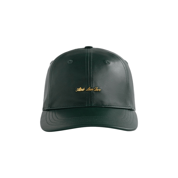 Aimé Leon Dore Brass Logo Leather Hat 'Pine Grove'