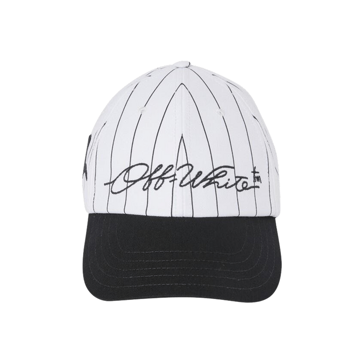 Off-White Pinstripe Baseball Cap 'White/Black'
