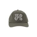 Palm Angels Monogram Cap 'Military/White'