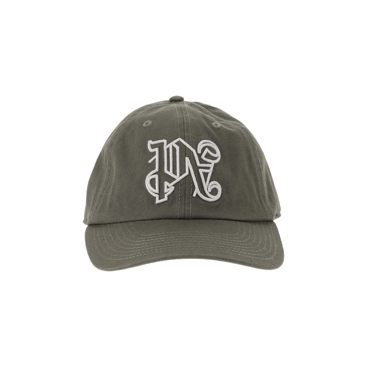 Palm Angels Monogram Cap 'Military/White'