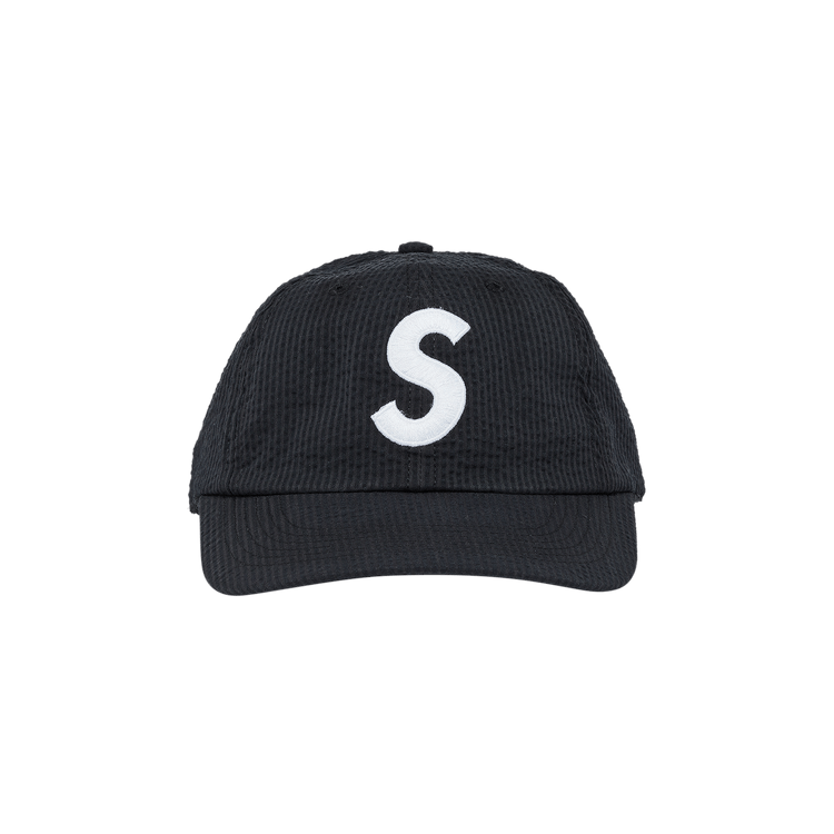 Supreme Seersucker S Logo 6-Panel 'Black'