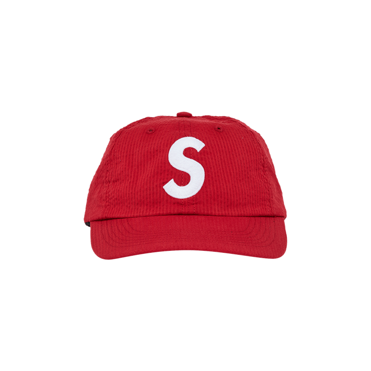 Supreme Seersucker S Logo 6-Panel 'Red'