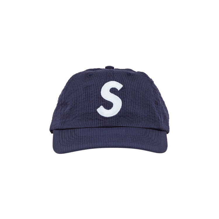 Supreme Seersucker S Logo 6-Panel 'Navy'