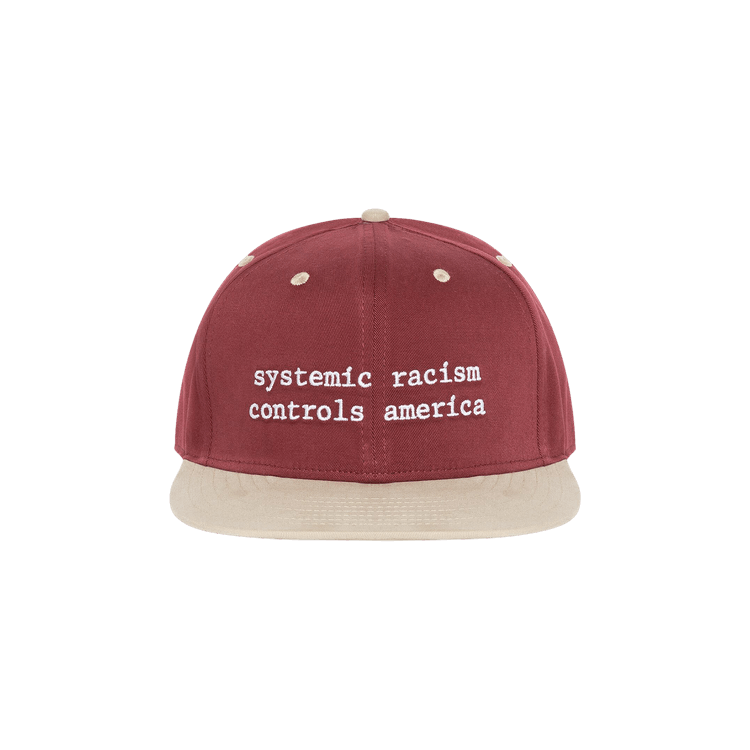 Denim Tears x Arthur Jafa Systemic Racism Controls America Hat 'Burgundy'