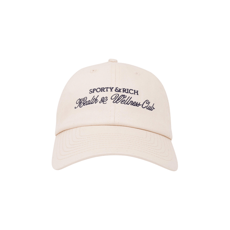 Sporty & Rich H&W Club Embroidered Hat 'Cream/Navy'