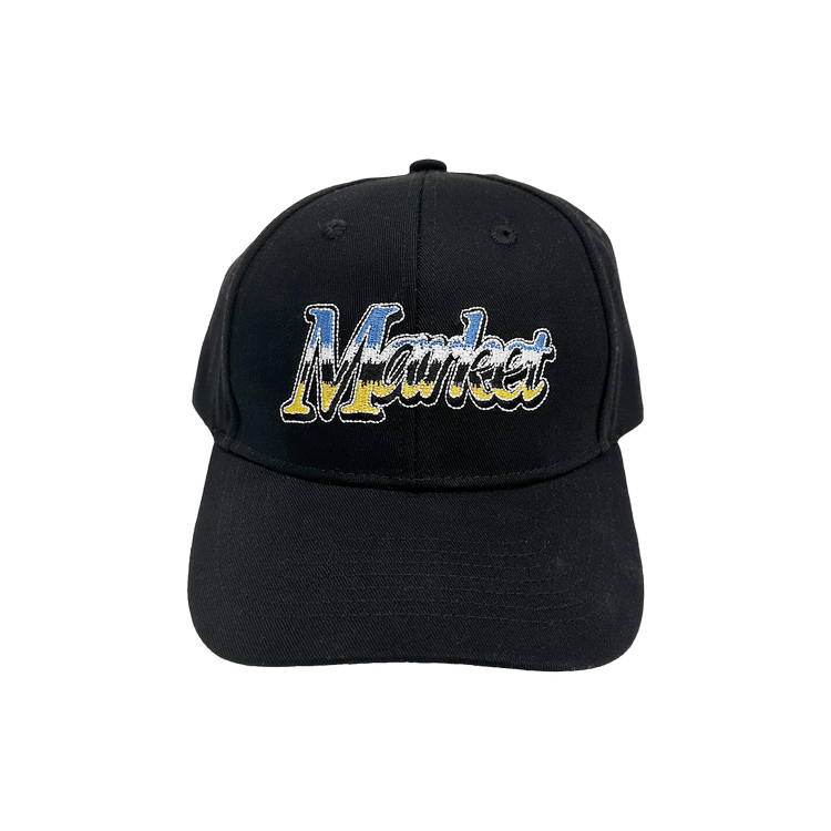 Market Reflection 6 Panel Hat 'Washed Black'