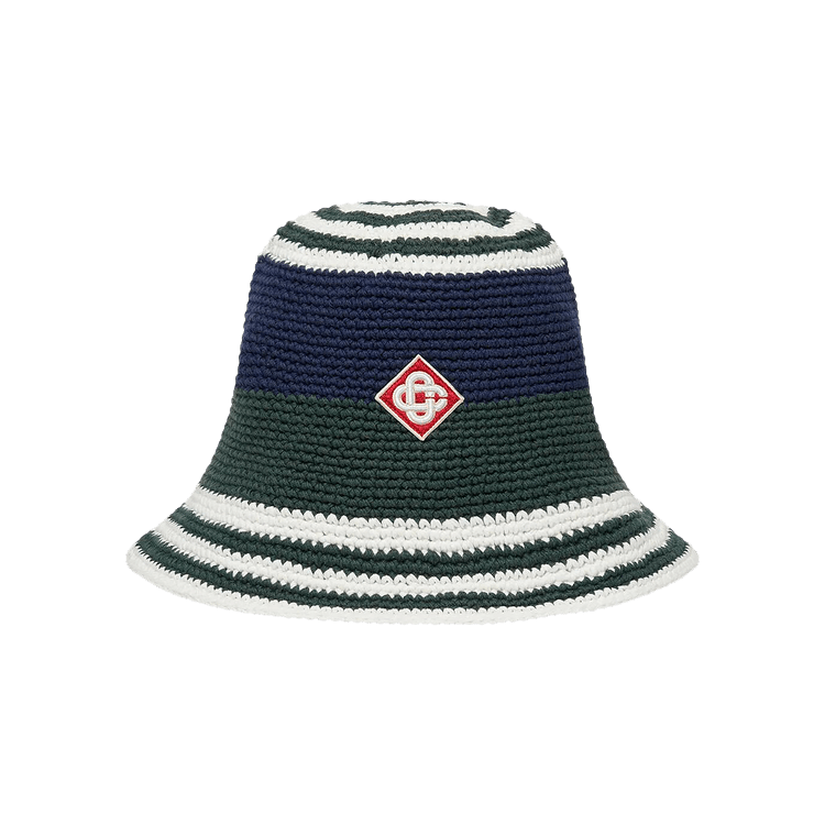 Casablanca Crochet Hat 'Blue/White/Green'