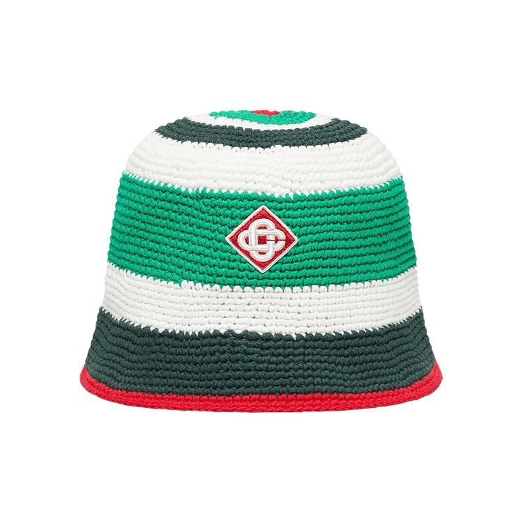 Casablanca Crochet Hat 'Green/White'